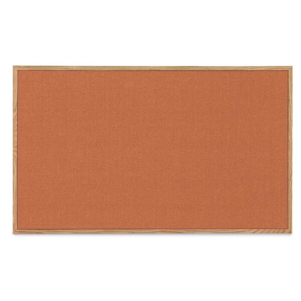 Combo Board, 48"x36", Bronze Frame/White Porcelain & Forbo